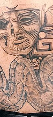 01.09.2018 №024 – tattoo headphones – a photo Aztec tattoos – tattoovalue.net