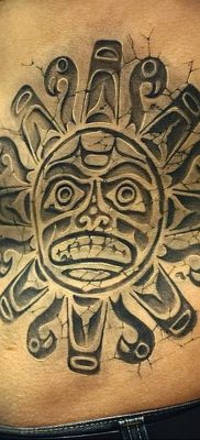 01.09.2018 №025 – tattoo headphones – a photo Aztec tattoos – tattoovalue.net