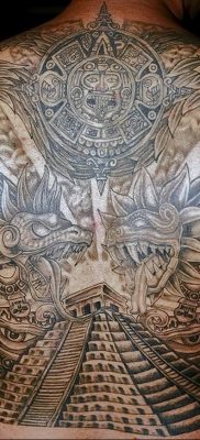 01.09.2018 №027 – tattoo headphones – a photo Aztec tattoos – tattoovalue.net