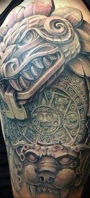 01.09.2018 №031 – tattoo headphones – a photo Aztec tattoos – tattoovalue.net