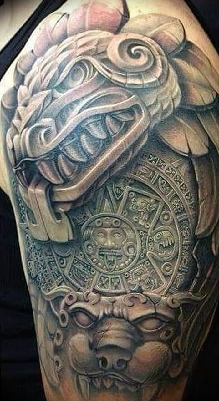 01.09.2018 № 031 - tattoo headphones - a photo Aztec tattoos - tattoovalue....