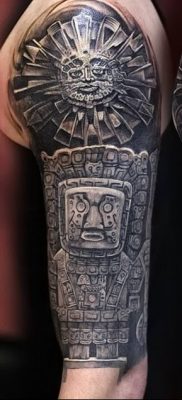 01.09.2018 №033 – tattoo headphones – a photo Aztec tattoos – tattoovalue.net