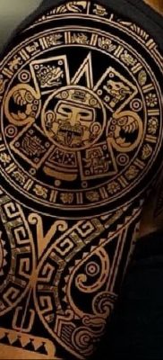 01.09.2018 №036 – tattoo headphones – a photo Aztec tattoos – tattoovalue.net