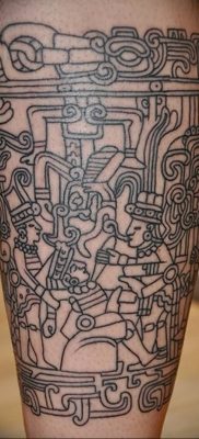01.09.2018 №038 – tattoo headphones – a photo Aztec tattoos – tattoovalue.net