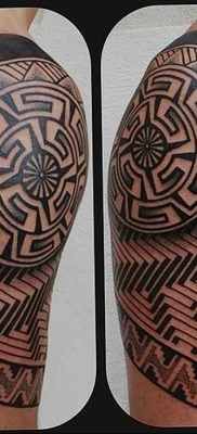 01.09.2018 №042 – tattoo headphones – a photo Aztec tattoos – tattoovalue.net