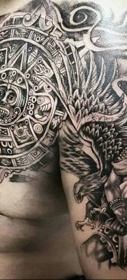 01.09.2018 №048 – tattoo headphones – a photo Aztec tattoos – tattoovalue.net