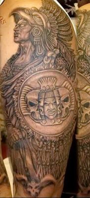 01.09.2018 №053 – tattoo headphones – a photo Aztec tattoos – tattoovalue.net