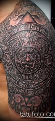 01.09.2018 №072 – tattoo headphones – a photo Aztec tattoos – tattoovalue.net