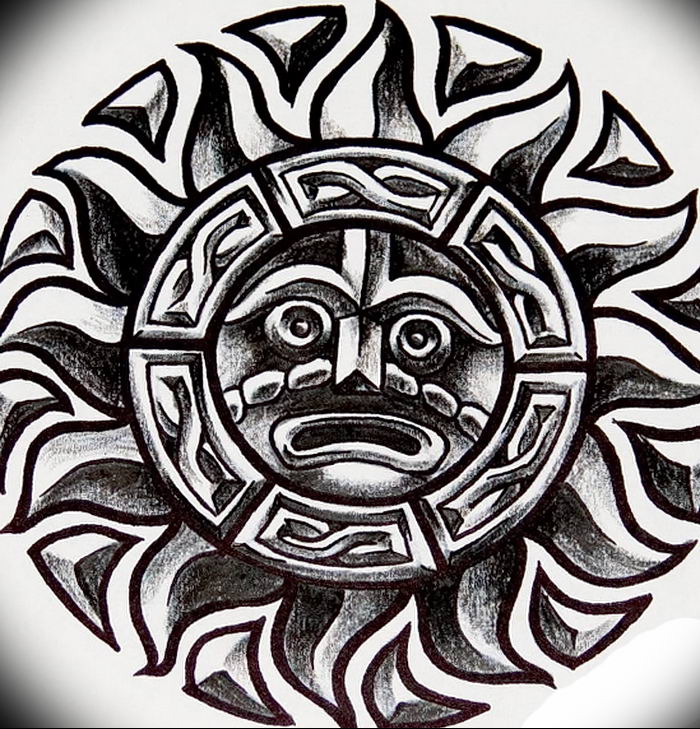 01.09.2018 №008 - tattoo headphones - a photo Aztec tattoos - tattoovalue.net