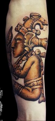 01.09.2018 №019 – tattoo headphones – a photo Aztec tattoos – tattoovalue.net