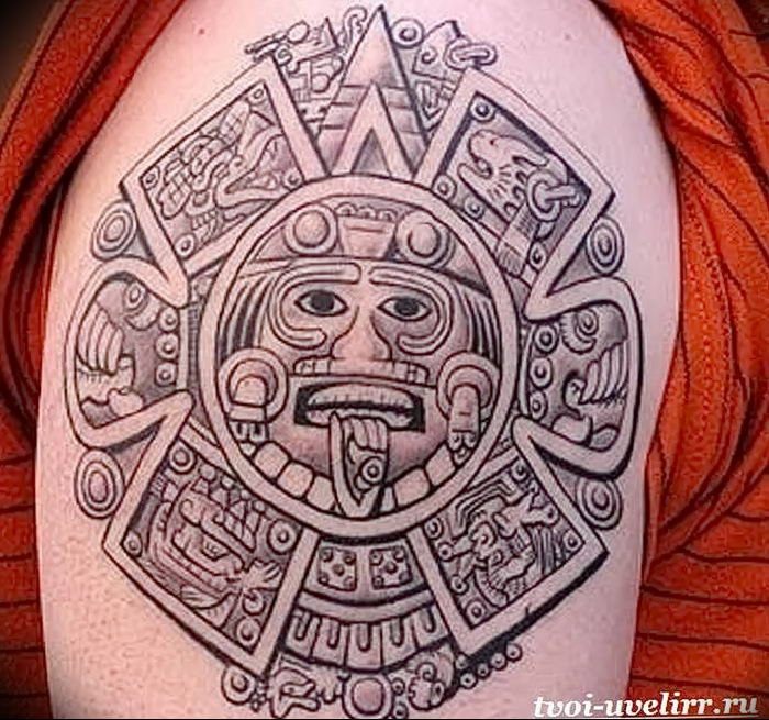 01.09.2018 №064 - tattoo headphones - a photo Aztec tattoos - tattoovalue.net