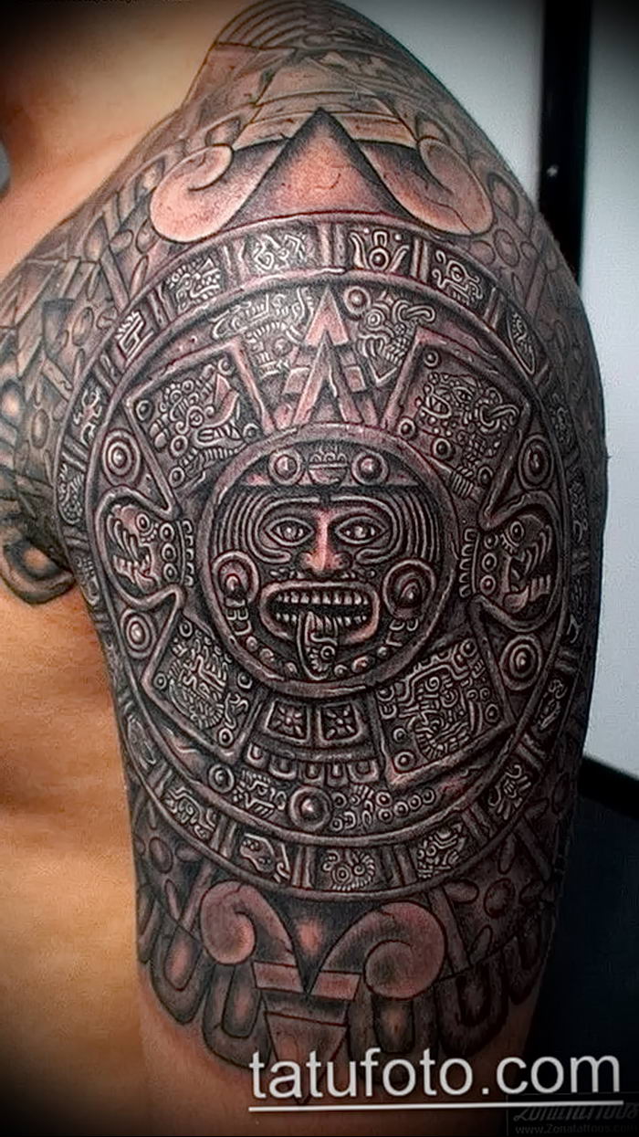 01.09.2018 №072 - tattoo headphones - a photo Aztec tattoos - tattoovalue.net