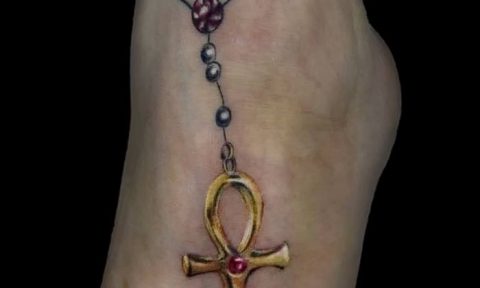 Photo of an example of a drawing of a tattoo with an amulet 01.09.2018 №020 - tattoovalue.net