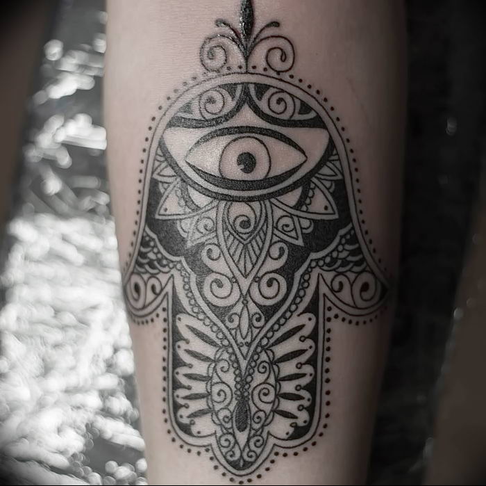 Photo of an example of a drawing of a tattoo with an amulet 01.09.2018 №050 - tattoovalue.net