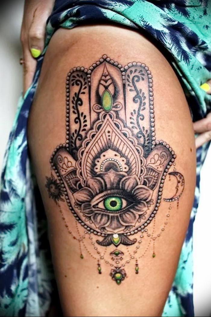 Photo of an example of a drawing of a tattoo with an amulet 01.09.2018 №123 - tattoovalue.net