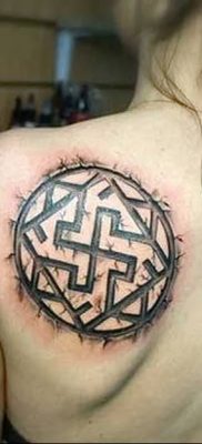 Photo of an example of a drawing of a tattoo with an amulet 01.09.2018 №136 – tattoovalue.net