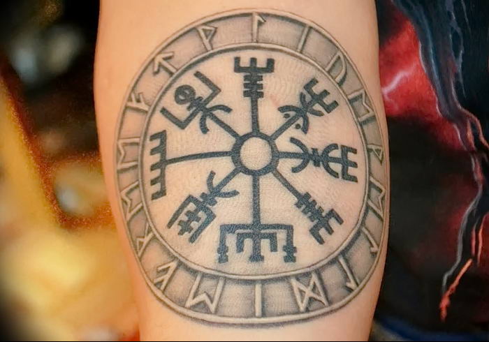 Photo of an example of a drawing of a tattoo with an amulet 01.09.2018 №151 - tattoovalue.net