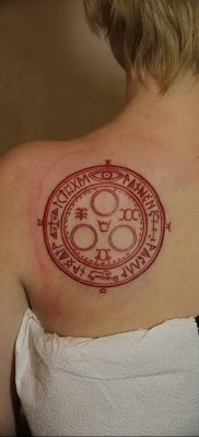 Photo of an example of a drawing of a tattoo with an amulet 01.09.2018 №181 – tattoovalue.net