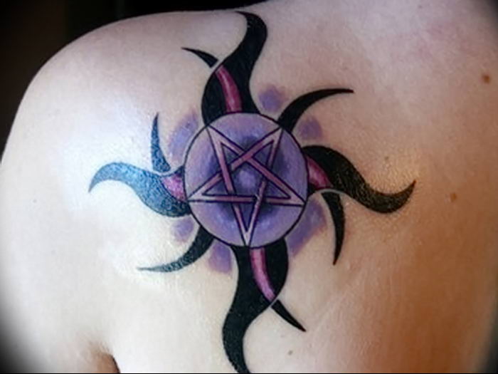 Photo of an example of a drawing of a tattoo with an amulet 01.09.2018 №195 - tattoovalue.net