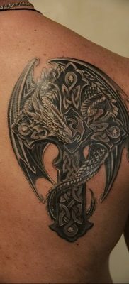 Photo of an example of a drawing of a tattoo with an amulet 01.09.2018 №200 – tattoovalue.net