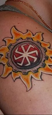 Photo of an example of a drawing of a tattoo with an amulet 01.09.2018 №210 – tattoovalue.net