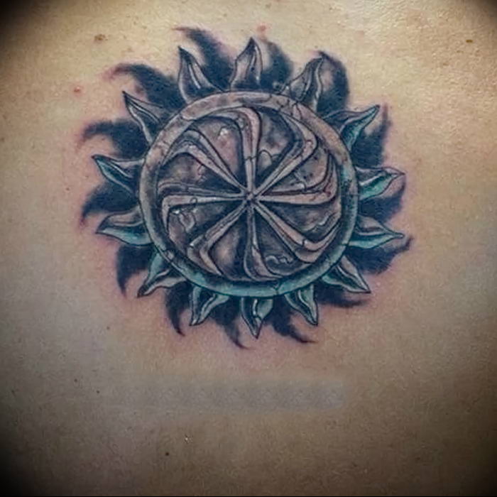 Photo of an example of a drawing of a tattoo with an amulet 01.09.2018 №227 - tattoovalue.net