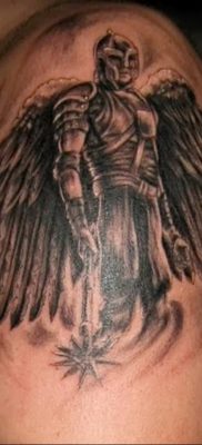 Temporary Tattoo Saint Michael  Templar Cross