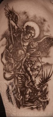 Photo tattoo Archangel Michael от 07.09.2018 №030 – drawing example – tattoovalue.net