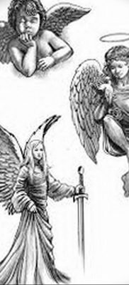 Photo tattoo angel от 08.09.2018 №145 – drawing example – tattoovalue.net