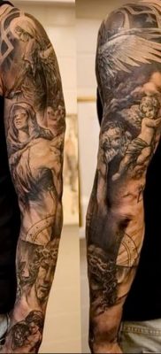 Photo tattoo angel от 08.09.2018 №197 – drawing example – tattoovalue.net