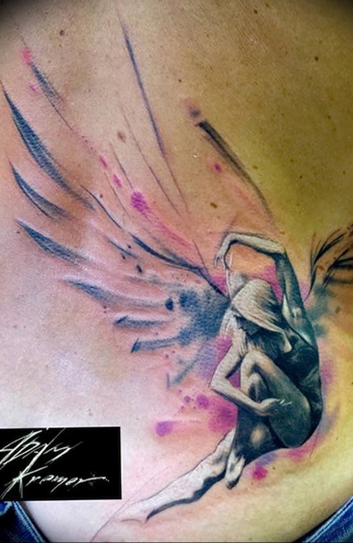 Photo tattoo angel от 08.09.2018 №091 - drawing example - tattoovalue.net