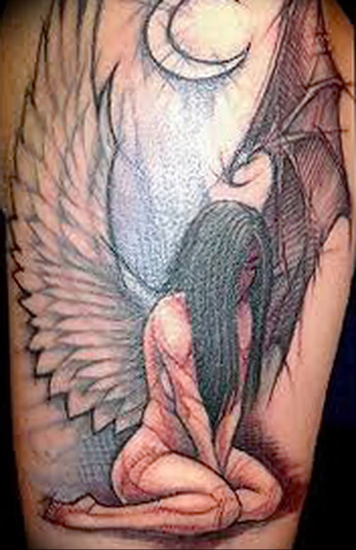Photo tattoo angel от 08.09.2018 №146 - drawing example - tattoovalue.net