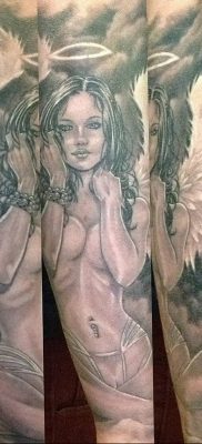 Photo tattoo angel от 08.09.2018 №190 – drawing example – tattoovalue.net