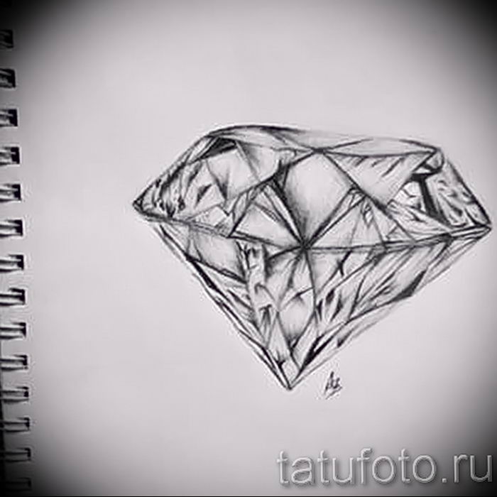 Photo tattoo diamond от 08.09.2018 №261 - drawing example - tattoovalue.net