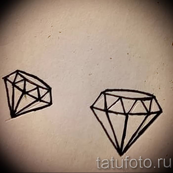 Photo tattoo diamond от 08.09.2018 №262 - drawing example - tattoovalue.net