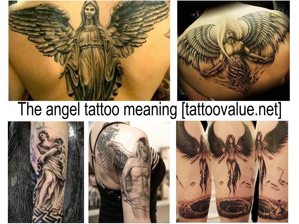 The angel tattoo meaning - a collection of interesting options for drawing tattoos on the photo