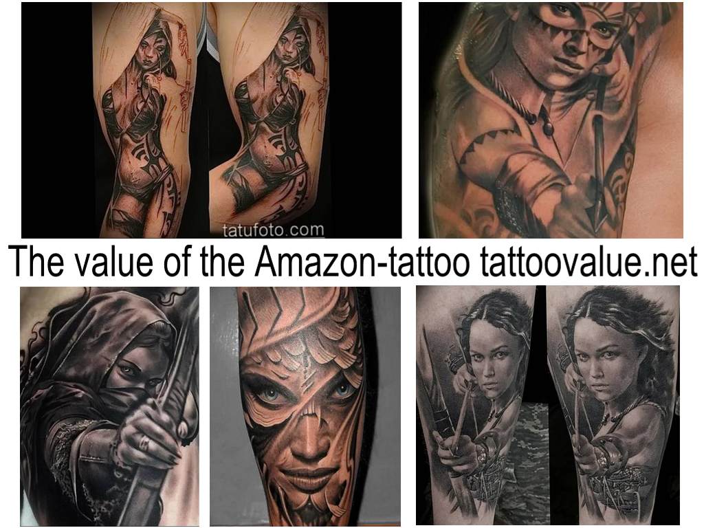 The value of the Amazon tattoo - original collection of ready-made tattoos on the photo