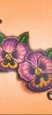 photo tattoo Pansies от 10.09.2018 №003 – example of drawing a tattoo – tattoovalue.net