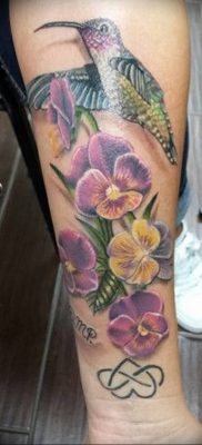 photo tattoo Pansies от 10.09.2018 №004 – example of drawing a tattoo – tattoovalue.net