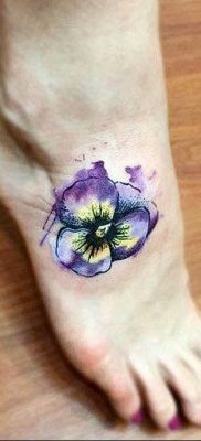 photo tattoo Pansies от 10.09.2018 №005 – example of drawing a tattoo – tattoovalue.net