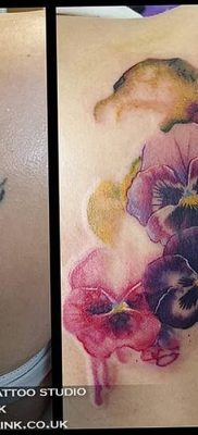 photo tattoo Pansies от 10.09.2018 №007 – example of drawing a tattoo – tattoovalue.net