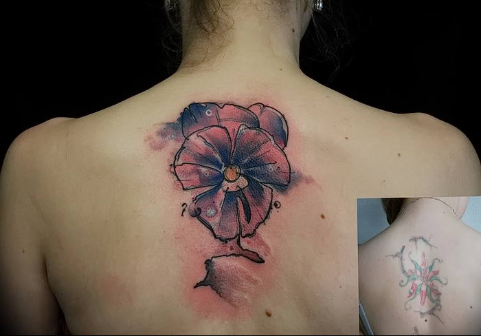 photo tattoo Pansies от 10.09.2018 №012 - example of drawing a tattoo - tattoovalue.net