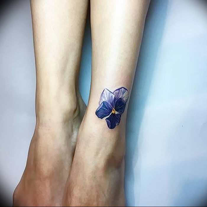 photo tattoo Pansies от 10.09.2018 №016 - example of drawing a tattoo - tattoovalue.net