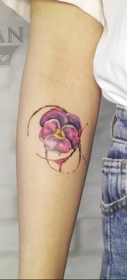 photo tattoo Pansies от 10.09.2018 №018 – example of drawing a tattoo – tattoovalue.net