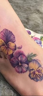 photo tattoo Pansies от 10.09.2018 №019 – example of drawing a tattoo – tattoovalue.net