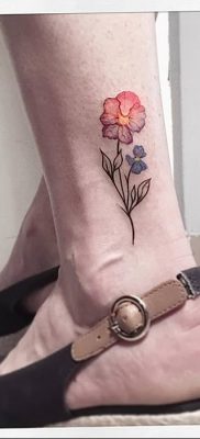 photo tattoo Pansies от 10.09.2018 №020 – example of drawing a tattoo – tattoovalue.net