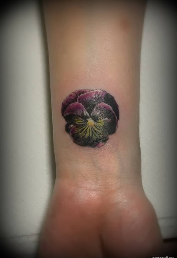 photo tattoo Pansies от 10.09.2018 №023 - example of drawing a tattoo - tattoovalue.net