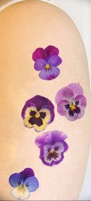 photo tattoo Pansies от 10.09.2018 №027 – example of drawing a tattoo – tattoovalue.net