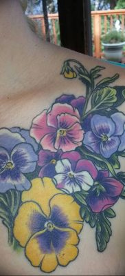 photo tattoo Pansies от 10.09.2018 №029 – example of drawing a tattoo – tattoovalue.net