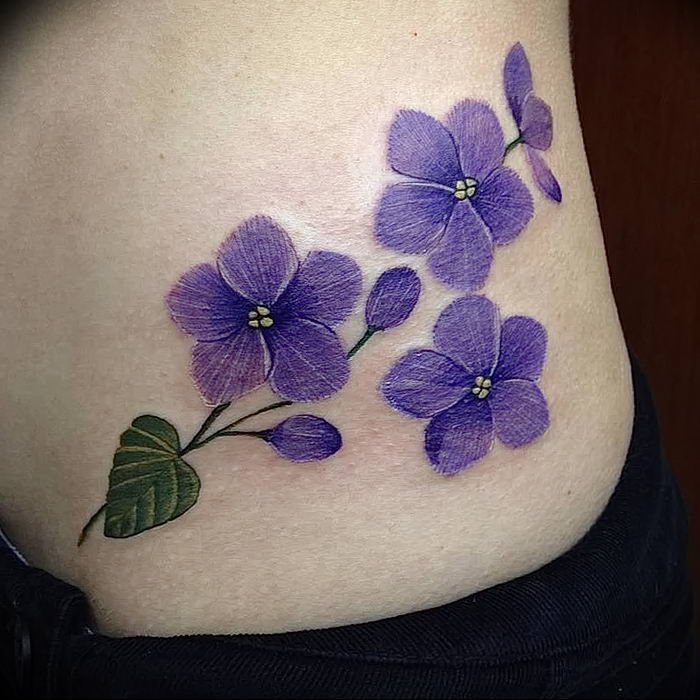 photo tattoo Pansies от 10.09.2018 №030 - example of drawing a tattoo - tattoovalue.net